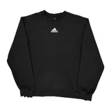 Adidas Sweatshirt - Large Black Cotton Blend