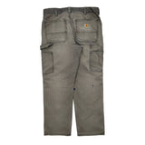 Carhartt Double Knee Carpenter Trousers - 34W 30L Grey Cotton