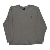 Polo By Ralph Lauren Long Sleeve T-Shirt - Large Grey Cotton