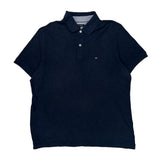 Tommy Hilfiger Polo Shirt - Large Navy Cotton