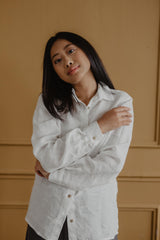 Nordkapp classic linen shirt in White