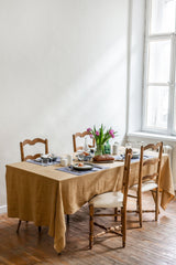 Linen tablecloth in Mustard