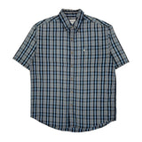 Carhartt Checked Short Sleeve Shirt - Large Black Cotton