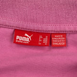 Puma Striped Polo Shirt - Medium Pink Cotton