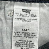 Levis 514 Jeans - 32W 29L Dark Wash Cotton