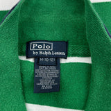 Age 10-12 Polo By Ralph Lauren Striped Polo Shirt - Medium Green Cotton