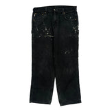 Carhartt Double Knee Carpenter Trousers - 36W 32L Black Cotton