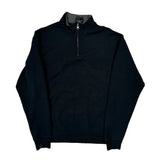 Harley Davidson 1/4 Zip - Medium Black Cotton