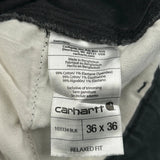 Carhartt Double Knee Carpenter Trousers - 35W 32L Black Cotton