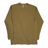 Carhartt Long Sleeve T-Shirt - Large Beige Cotton