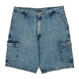 Wrangler Cargo Denim Shorts - 36W 10L Blue Denim