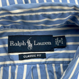 Ralph Lauren Striped Shirt - Large Blue Cotton