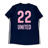 Adidas Football Shirt - Large Navy Polyester