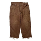 Carhartt Carpenter Trousers - 35W 25L Brown Cotton