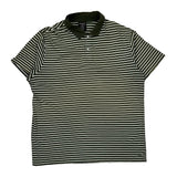 Ralph Lauren Striped Polo Shirt - 2XL Green Cotton
