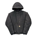 Faded Carhartt Jacket - Medium Black Cotton