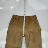 Carhartt Double Knee Carpenter Pants - 30W 31L Brown Cotton