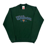 Wilson Spellout Sweatshirt - XL Green Cotton Blend