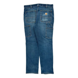 Carhartt Double Knee Carpenter Jeans - 34W 30L Blue Cotton Blend