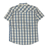 Levis Checked Short Sleeve Shirt - Large White Cotton