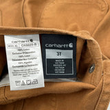 Age 3 Carhartt Double Knee Overalls - XS Brown Cotton
