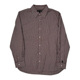 Tommy Hilfiger Checked Shirt - Large Red Cotton