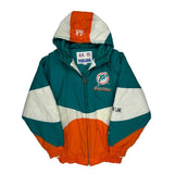 Miami Dolphins Logo Athletics Football Windbreaker - Medium Green Polyester