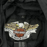 Harley Davidson Jacket - Large Black Nylon