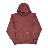 Carhartt Hoodie - XL Burgundy Cotton Blend
