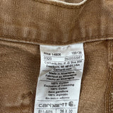 Carhartt Double Knee Carpenter Pants - 36W 30L Brown Cotton
