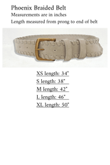 Phoenix Braided Belt in Stone