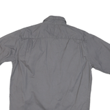 WRANGLER Mens Grey Short Sleeve Shirt S Cotton Blend Casual Summer Button Pocket