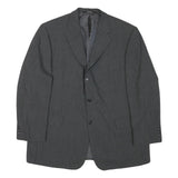 YVES SAINT LAURENT Mens Grey Wool Blend Classic Jacket L Woven Button Casual