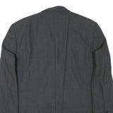 YVES SAINT LAURENT Mens Grey Wool Blend Classic Jacket L Woven Button Casual