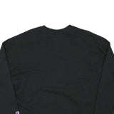 CHAMPION Womens Black Cotton Blend Crew Neck L Sweatshirt Logo Printed