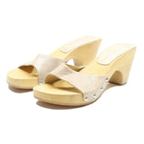 MODA Womens Leather Beige Strappy Heels UK 4 Comfortable Stylish Casual Wear