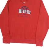 NIKE Mens Red Hoodie M Basketball Pullover Cotton Casual Sportswear