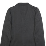 ZARA BASIC Womens Black Jacket M Woven Button Plain Stylish Classic