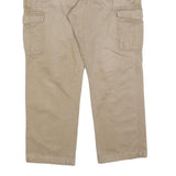 BIAGGINI Mens Cotton Blend Beige Regular Cargo Trousers W36 L30 Casual Zip Fit