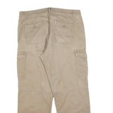 BIAGGINI Mens Cotton Blend Beige Regular Cargo Trousers W36 L30 Casual Zip Fit