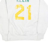 DELONG Mens White Sonora Athletics Crew Neck M Cotton Blend Sweatshirt Retro