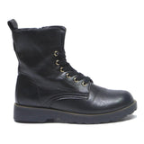 GUESS Womens Black Leather Ankle Boots UK 5 Leather Lace-Up Stylish Footwear