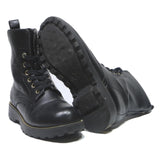 GUESS Womens Black Leather Ankle Boots UK 5 Leather Lace-Up Stylish Footwear