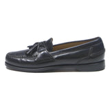 JOHNSTON & MURPHY Mens Black Leather Tassel Loafers UK 10 Classic Dress Shoes