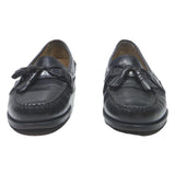 JOHNSTON & MURPHY Mens Black Leather Tassel Loafers UK 10 Classic Dress Shoes