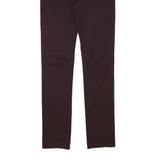 HOBBS LONDON Womens Polyester Blend Slim Burgundy Trousers W26 L30 Zip