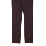 HOBBS LONDON Womens Polyester Blend Slim Burgundy Trousers W26 L30 Zip