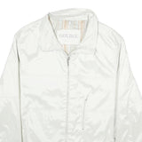 GOLDIX Womens White Zip Jacket UK 22 Plain Lightweight Casual Outerwear