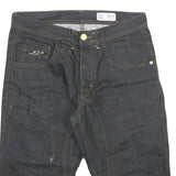 Mens Black Cotton Blend Denim Style Casual Shorts XL W34 Relaxed Fit Pocket