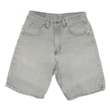 WRANGLER Mens Grey Denim Shorts S W28 Classic Cotton Blend Casual